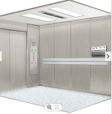 بالابر تخت بیمارستانی 304 استیل ضد زنگ 800 کیلوگرم MRL آسانسور بدون دنده