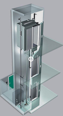 آسانسور هیدرولیک ماشین بدون اتاق MRL VVVF Drive 1000KG